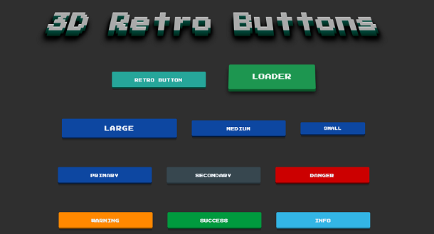How to Make Super Cool CSS3 Retro Style and Font 3D Buttons