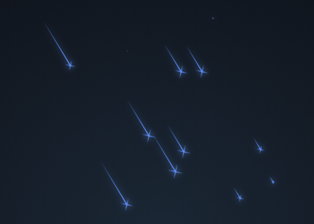 How to make a pure CSS3 meteor shower animation