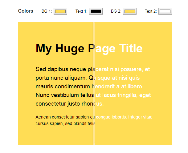 Visualization of JavaScript and CSS3 Color Contrast